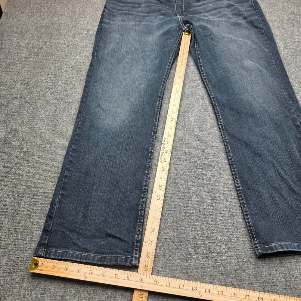 Levi's 559 Relaxed Straight Jeans Mens 38x30 Dark Wash Denim Blue‎ Stretch EUC